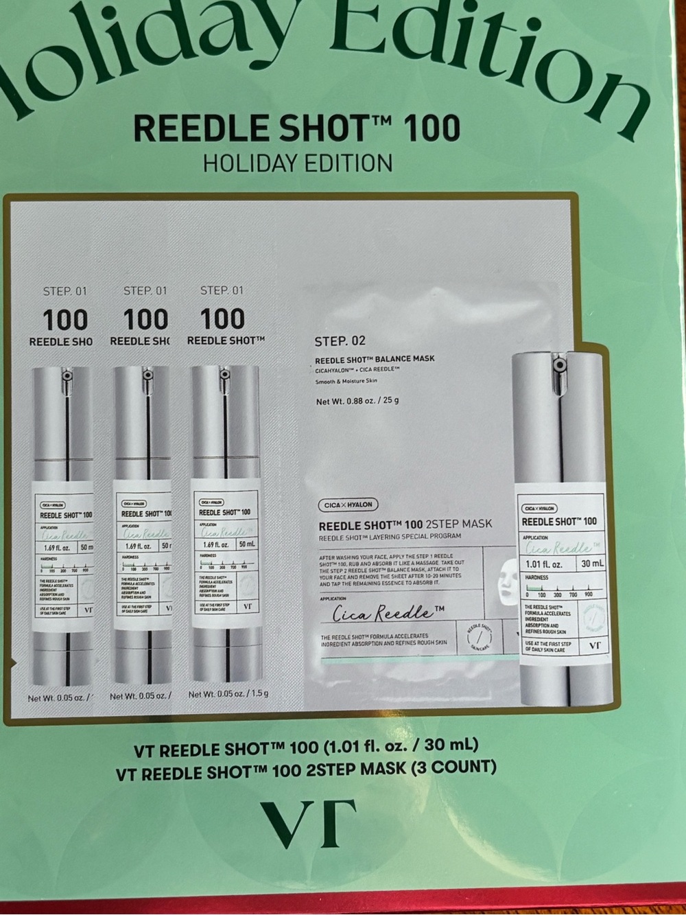 Reeedle Shot 100 Skincare Set - Green